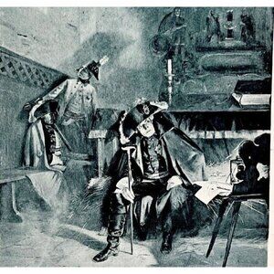 Repulsed At Torgau Frederick the Great Photogravure Victorian 1894 Print DWP2A